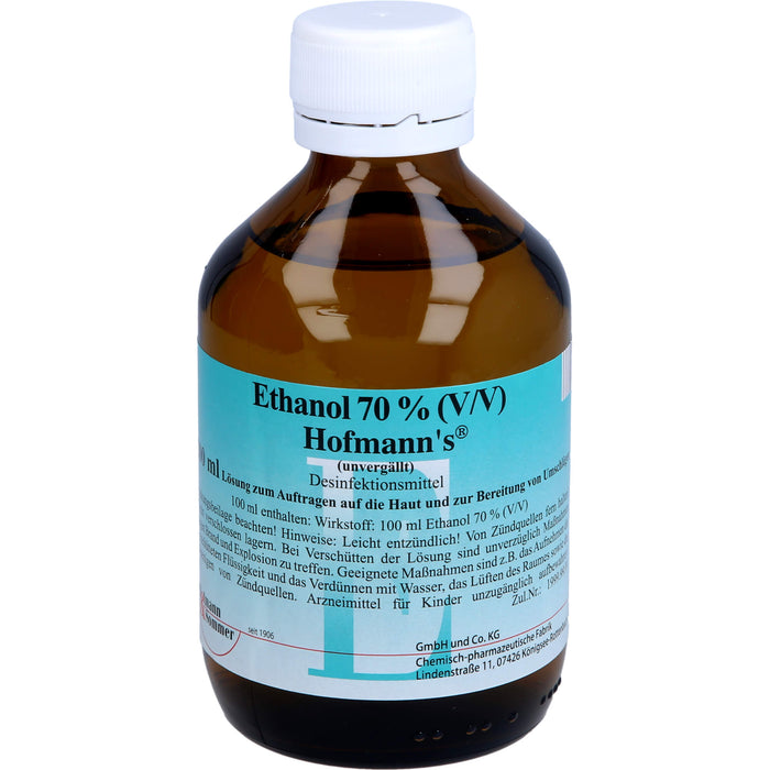 Hofmann's Ethanol 70% (V/V) Desinfektionsmittel Lösung, 200 ml Lösung