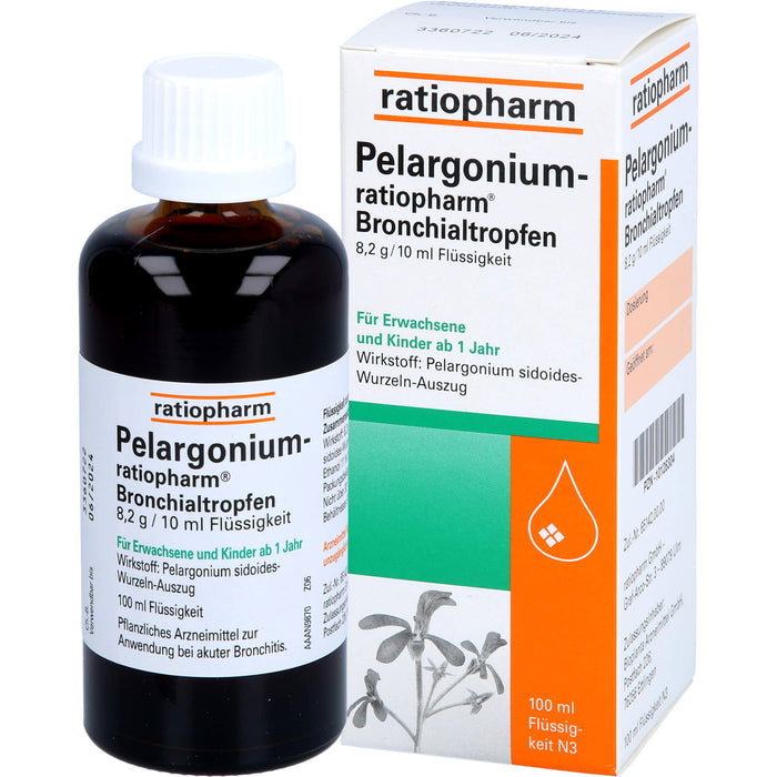 Pelargonium-ratiopharm  Bronchialtropfen, 100 ml Lösung