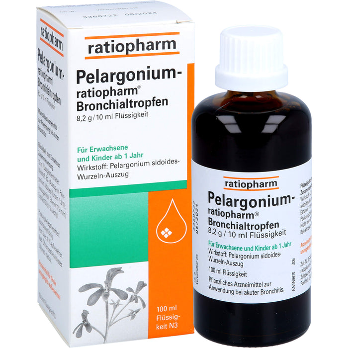 Pelargonium-ratiopharm  Bronchialtropfen, 100 ml Lösung