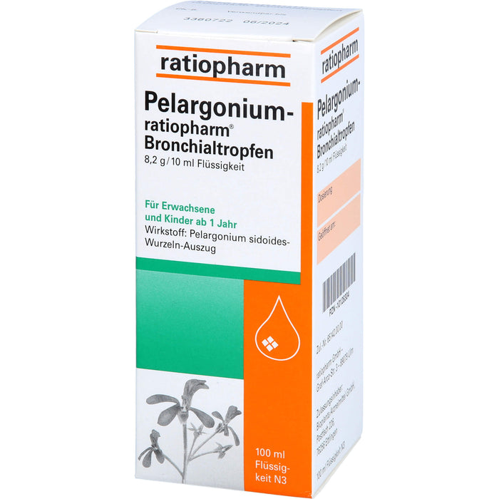 Pelargonium-ratiopharm® Bronchialtropfen, 100 ml Lösung