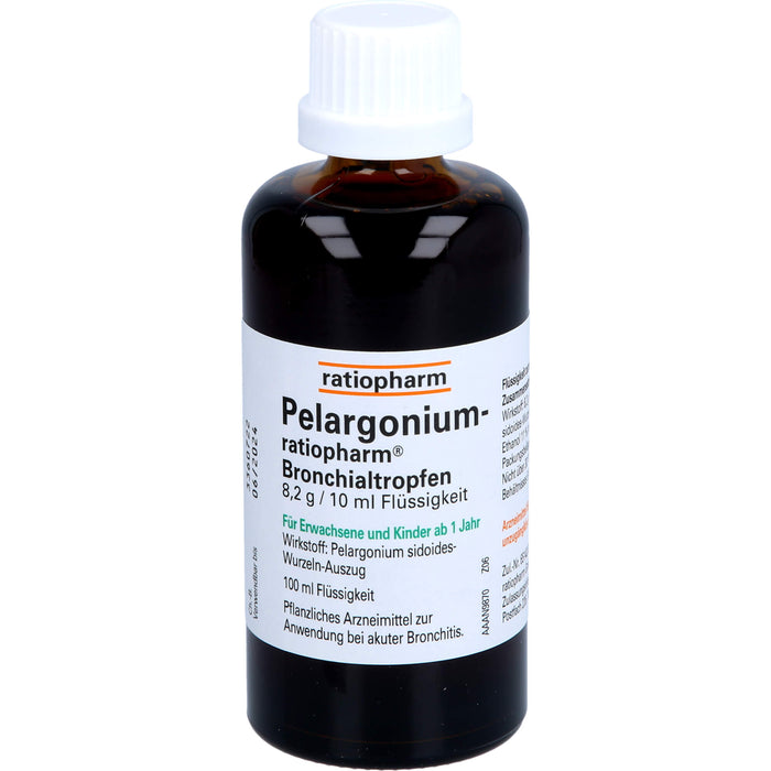 Pelargonium-ratiopharm  Bronchialtropfen, 100 ml Lösung