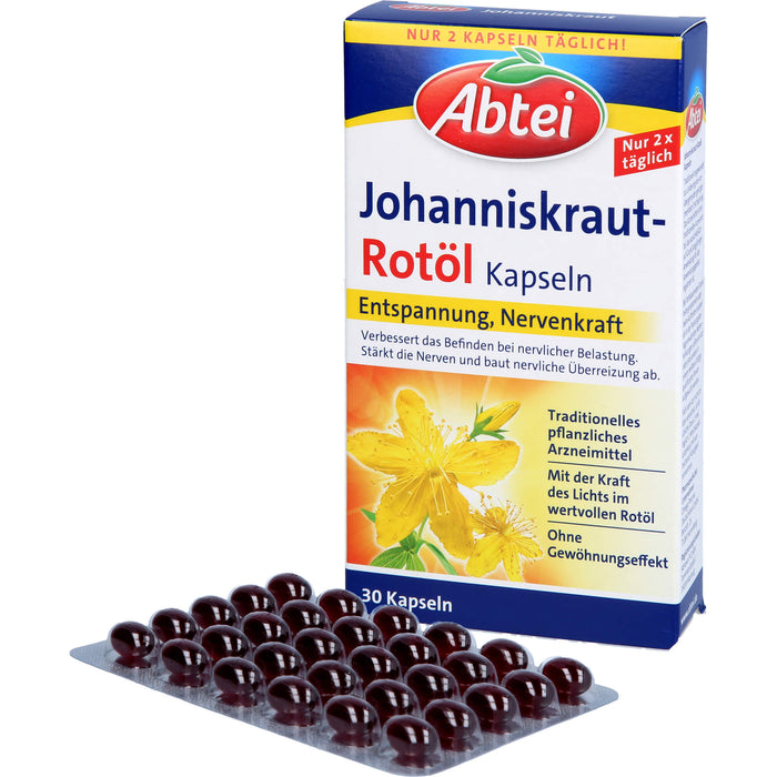Abtei Johanniskraut-Rotöl Kapseln, 30 St KAP