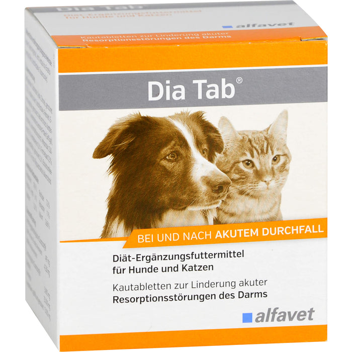 Dia Tab Vet Kautabletten zur Linderung akuter Resorptionsstörungen des Darms, 33 g Tabletten