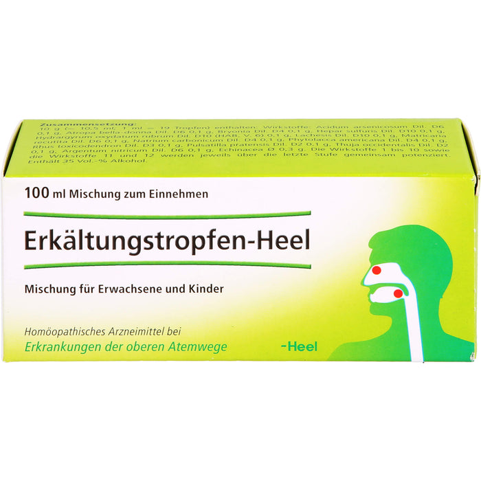 Heel Erkältungstropfen bei Erkrankungen der oberen Atemwege, 100 ml Lösung