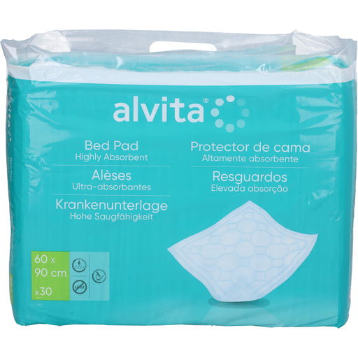 Alvita Krankenunterlage 60 x 90 cm mit hoher Saugfähigkeit, 30 St. Unterlagen