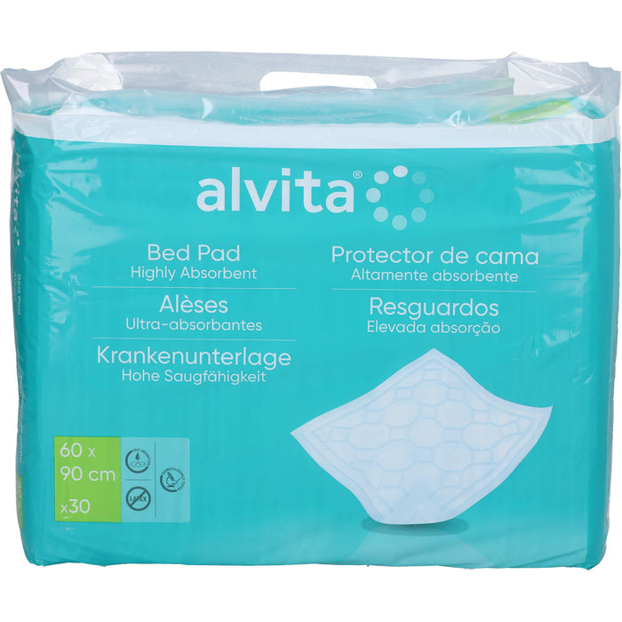 Alvita Krankenunterlage 60 x 90 cm mit hoher Saugfähigkeit, 30 St. Unterlagen