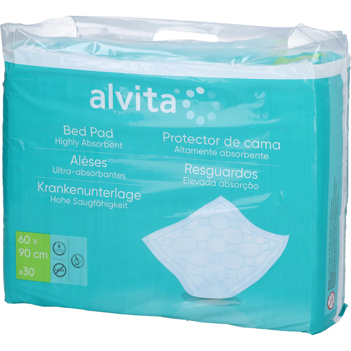 Alvita Krankenunterlage 60 x 90 cm mit hoher Saugfähigkeit, 30 St. Unterlagen