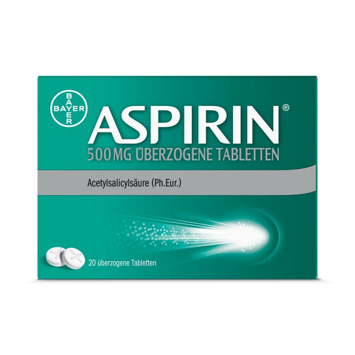 ASPIRIN 500 mg überzogene Tabletten, 20 pcs. Tablets
