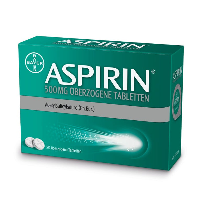 ASPIRIN 500 mg überzogene Tabletten, 20 pcs. Tablets