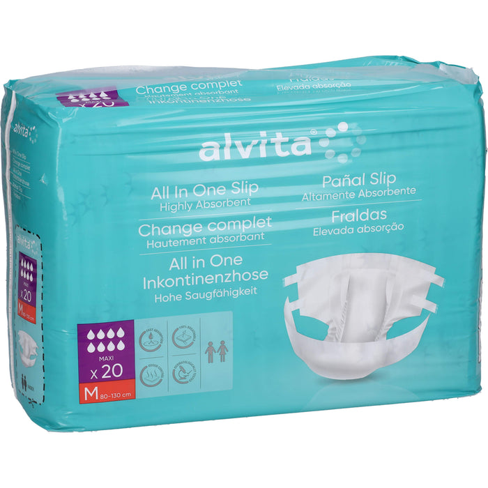Alvita All-in-One Inkontinenzhose Maxi Medium für die Nacht, 20 St. Windelhosen
