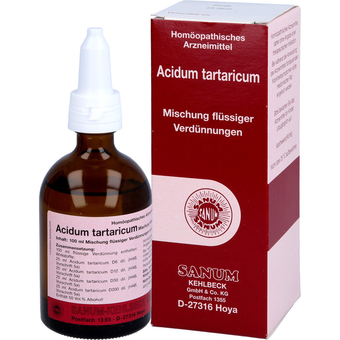 SANUM-KEHLBECK Acidum tartaricum Mischung, 100 ml Lösung