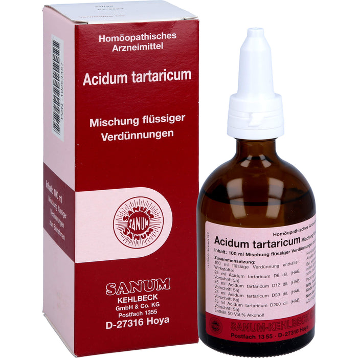 SANUM-KEHLBECK Acidum tartaricum Mischung, 100 ml Lösung