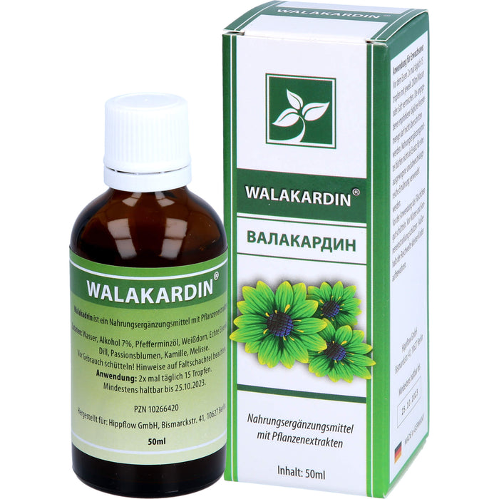 Walakardin Tropfen unterstützt das Herz-Kreislauf-System, 50 ml Lösung