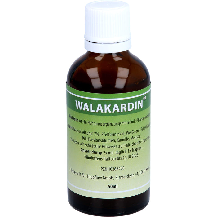 Walakardin Tropfen unterstützt das Herz-Kreislauf-System, 50 ml Lösung