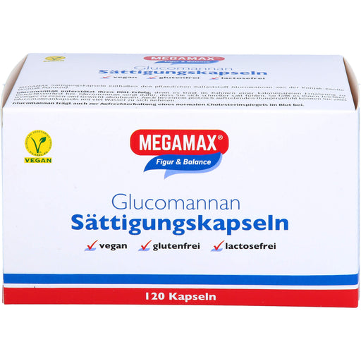 MEGAMAX Figur & Balance Glucomannan Sättigungskapseln, 120 St. Kapseln