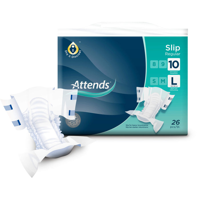 Attends Slip Regular 10 Large, 26 St 