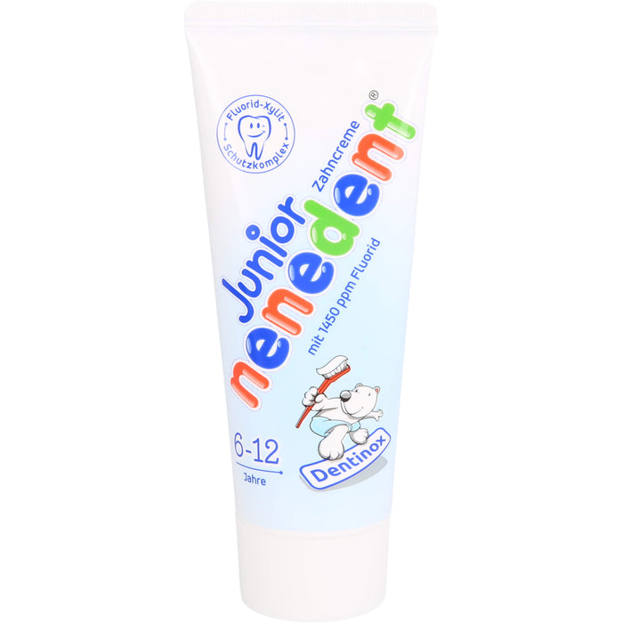 Nenedent Junior-Zahncreme mit 1450 ppm Fluorid 6-12 Jahre, 75 ml Zahncreme