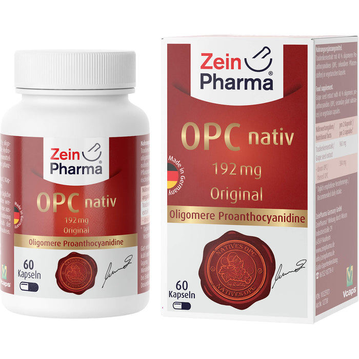 ZeinPharma OPC nativ 192 mg original französischer Traubenkernextrakt Kapseln, 60 St. Kapseln