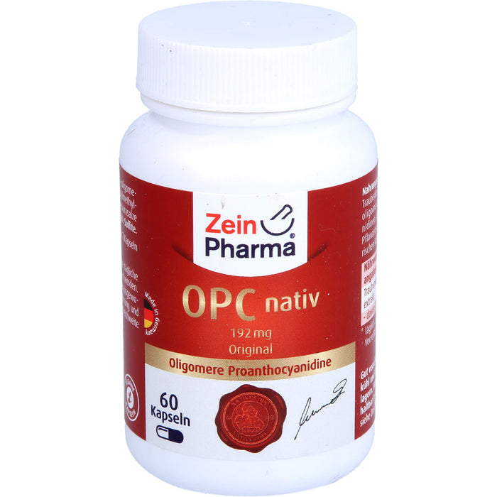 ZeinPharma OPC nativ 192 mg original französischer Traubenkernextrakt Kapseln, 60 St. Kapseln