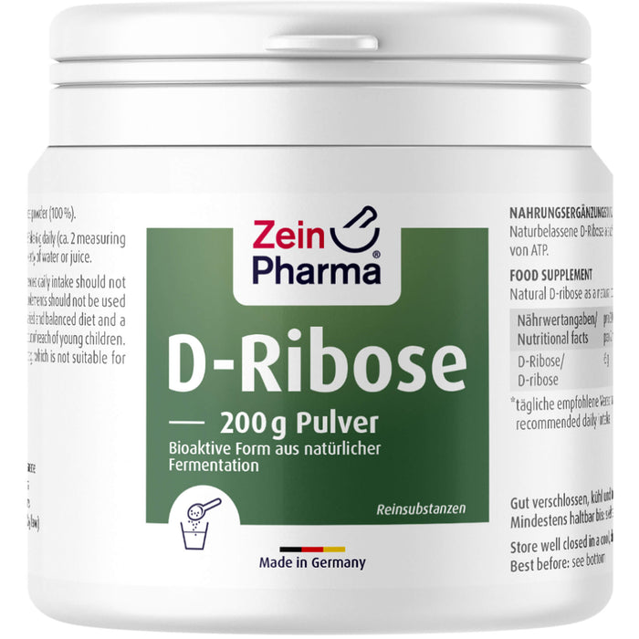 ZeinPharma D-Ribose Pulver, 200 g Pulver