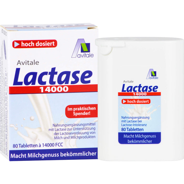 Avitale Lactase 14000 Tabletten, 80 pcs. Tablets