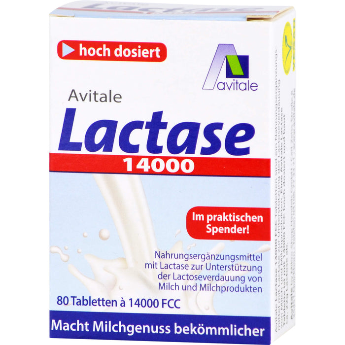 Avitale Lactase 14000 Tabletten, 80 pcs. Tablets