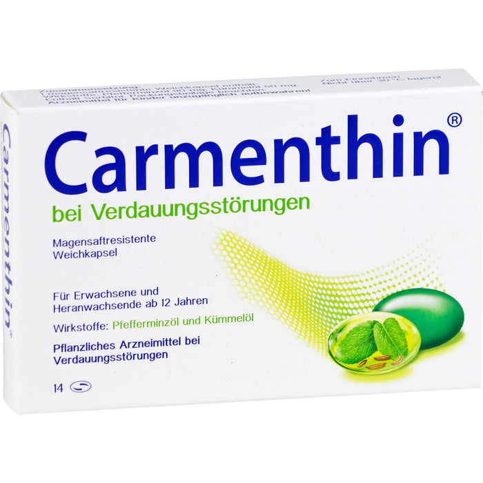 Carmenthin Weichkapseln bei Verdauungsstörungen, 14 pcs. Capsules