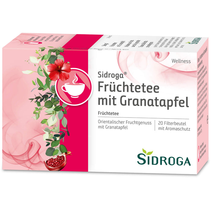 Sidroga Wellness Früchtetee mit Granatapfel, 20 St. Filterbeutel