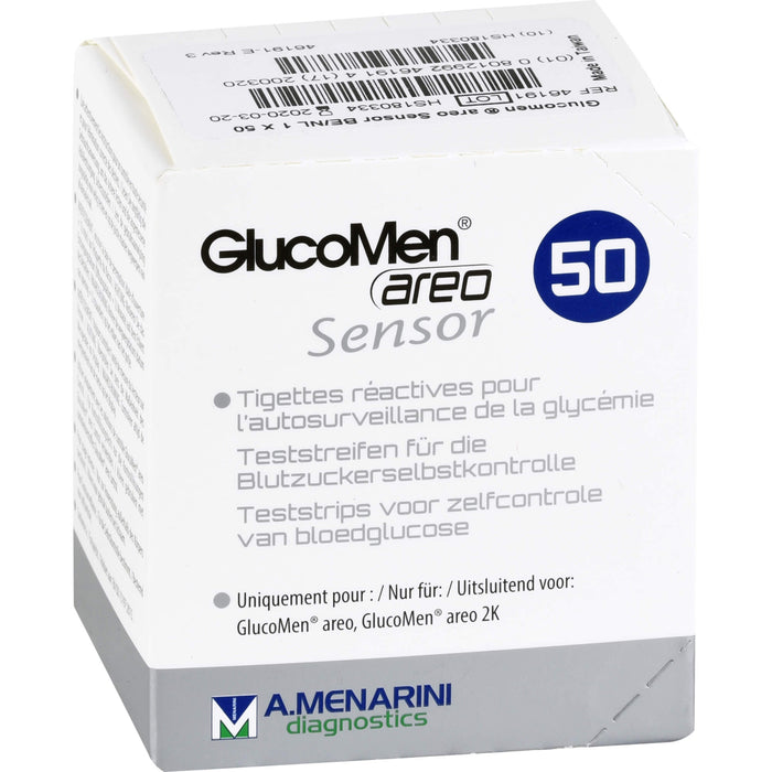 GlucoMen® areo Sensor Teststreifen, 50 St. Teststreifen