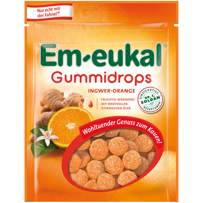 Em-eukal Gummidrops Ingwer Orange mit Vitamin C, 90 g Bonbons