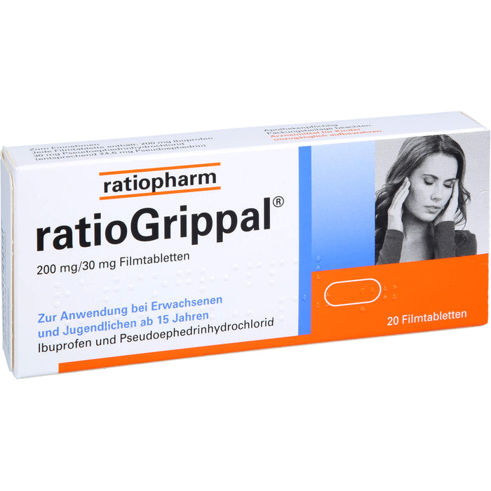 ratioGrippal 200 mg / 30 mg Filmtabletten, 20 St. Tabletten