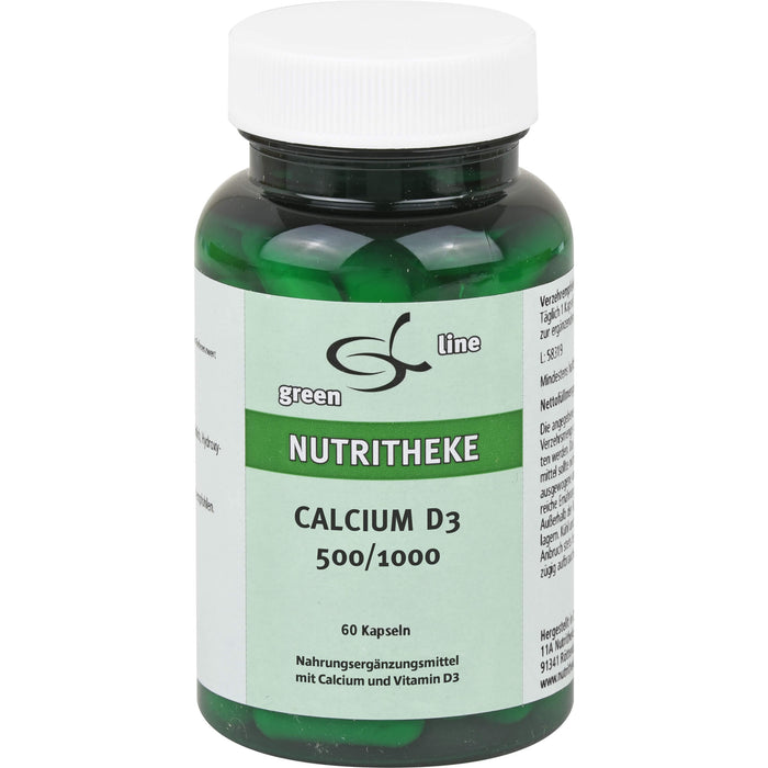 Green Line Nutritheke Calcium D3 500/1000 Kapseln, 60 St. Kapseln