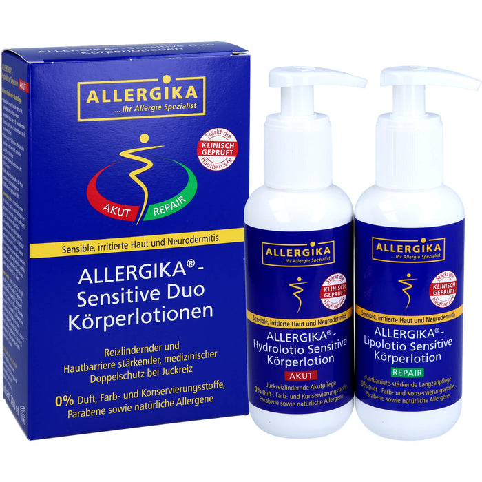 ALLERGIKA Sensitive Duo Körperlotion zur Pflege empfindlicher Haut, 400 ml Lotion