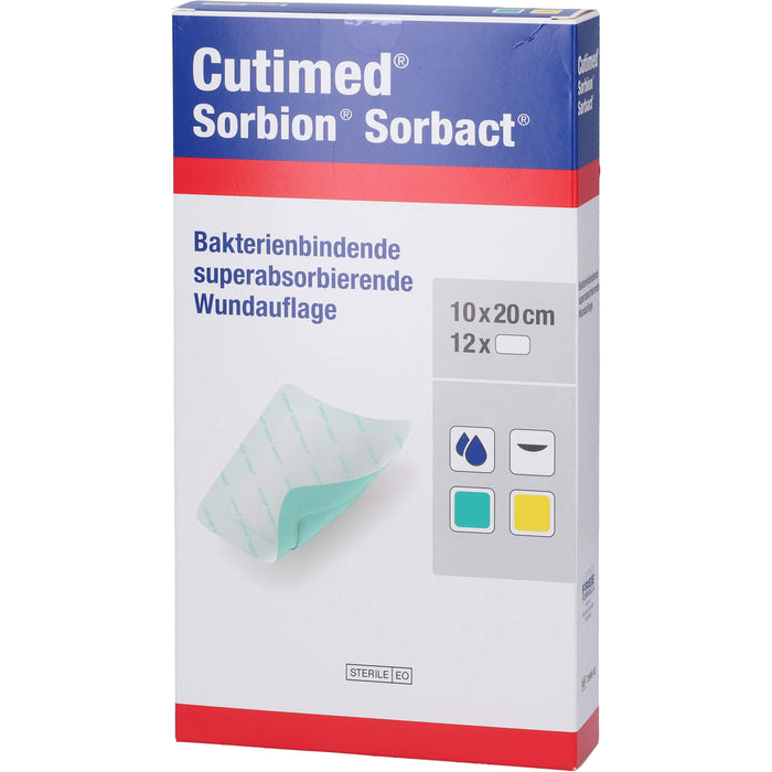 Cutimed Sorbion Sorbact Wundauflage 10 cm x 20 cm, 12 St. Kompressen