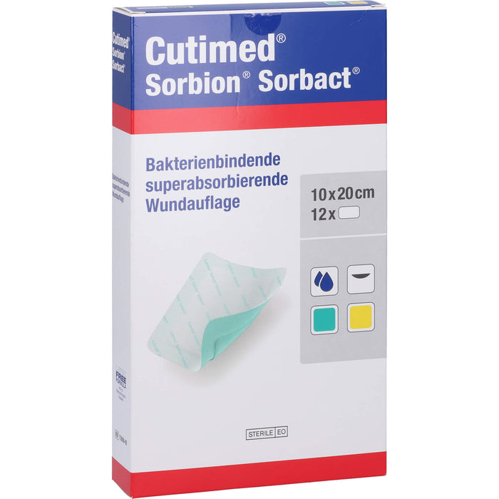 Cutimed Sorbion Sorbact Wundauflage 10 cm x 20 cm, 12 St. Kompressen