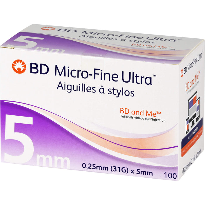 BD Micro-Fine Ultra Pen-Nadeln 0,25 x 5 mm, 100 St. Packung