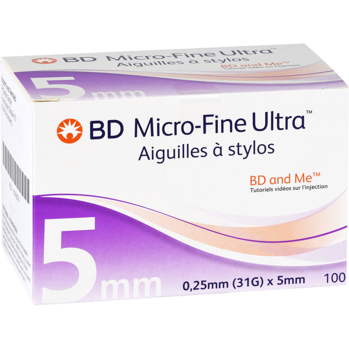 BD Micro-Fine Ultra Pen-Nadeln 0,25 x 5 mm, 100 St. Packung