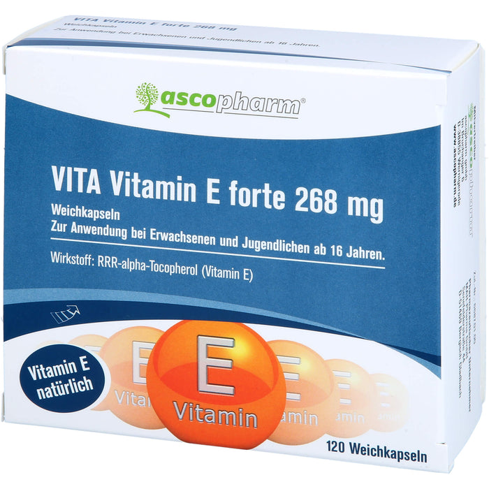Asco Vitamin E Forte 400 I.E. Kapseln, 120 St. Kapseln