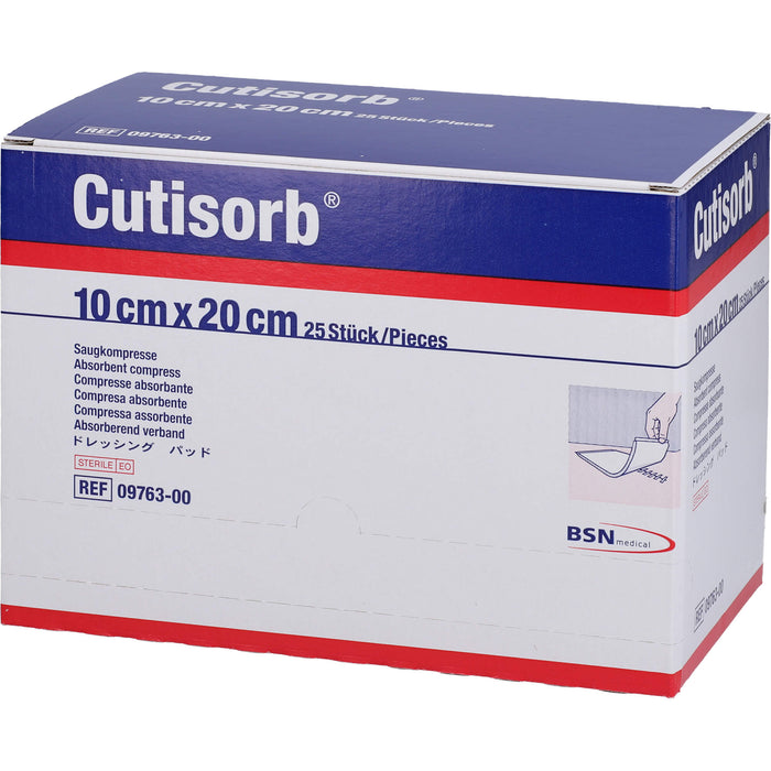 Cutisorb 10x20 steril Saugkompresen, 25 St KOM