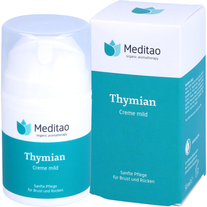 Meditao Thymiancreme mild sanfte Pflege für Brust und Rücken, 50 ml Creme