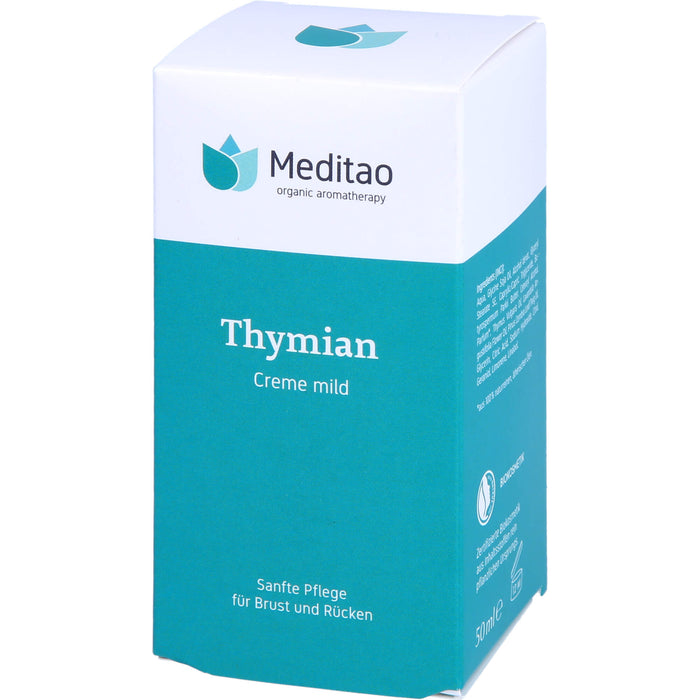 Meditao Thymiancreme mild sanfte Pflege für Brust und Rücken, 50 ml Creme