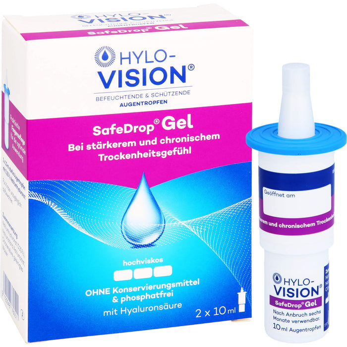 HYLO-VISION SafeDrop Gel Augentropfen, 20 ml Lösung