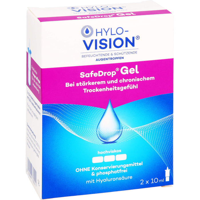 HYLO-VISION SafeDrop Gel Augentropfen, 20 ml Lösung