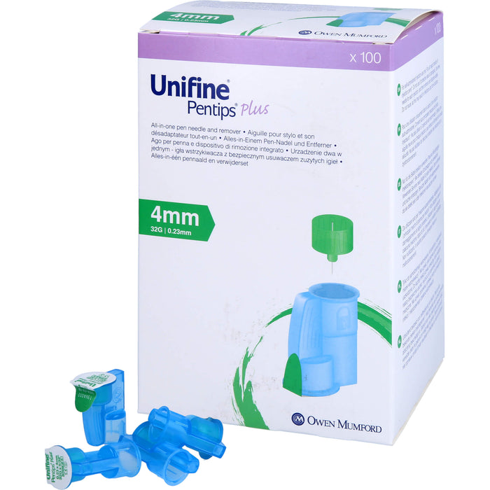 Unifine Pentips Plus Alles-in-Einem Pen-Nadel und Entferner 4 mm 32G, 100 St. Kanülen