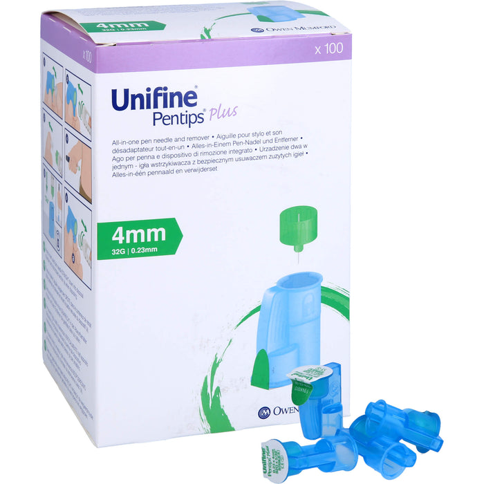 Unifine Pentips Plus Alles-in-Einem Pen-Nadel und Entferner 4 mm 32G, 100 St. Kanülen