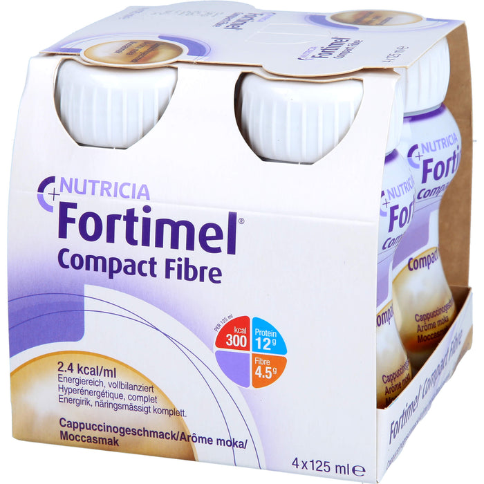 Fortimel Compact Fibre Cappuccino, 4X125 ml FLU