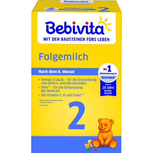 Bebivita 2 Folgemilch Pulver nach dem 6.Monat, 500 g Pulver