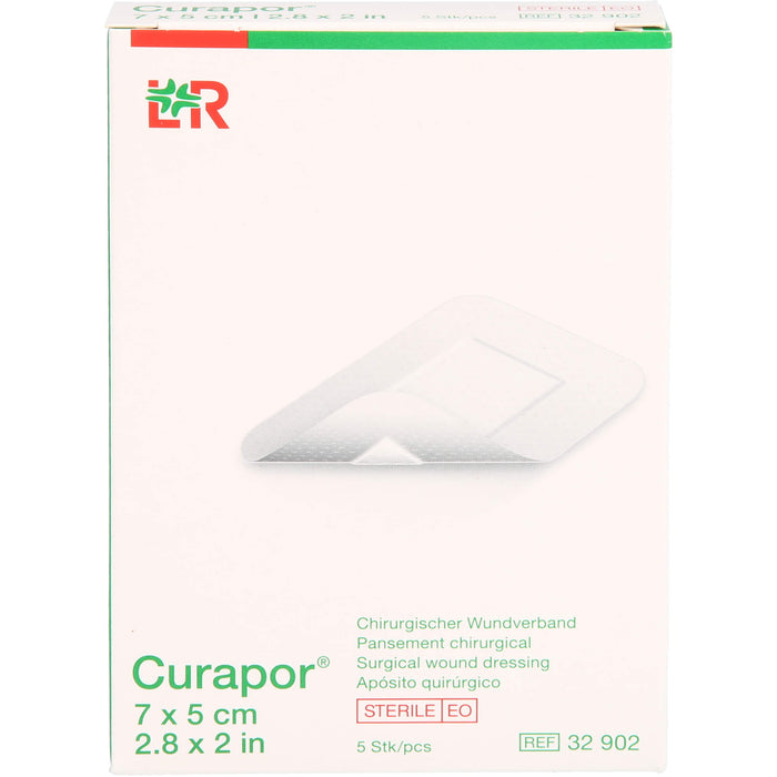 Curapor Wundverband steril 5 x 7 cm, 5 St. Pflaster