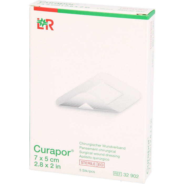 Curapor Wundverband steril 5 x 7 cm, 5 St. Pflaster