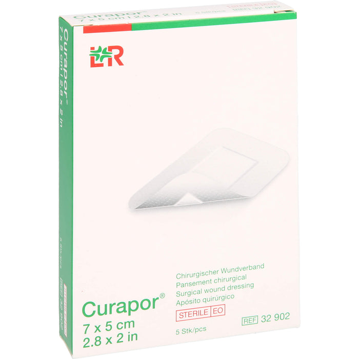 Curapor Wundverband steril 5 x 7 cm, 5 St. Pflaster